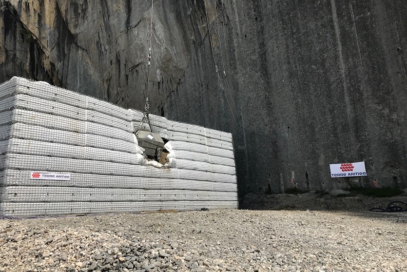Rockfall barrier: rockfall bunds and embankments protect against rockfall hazards