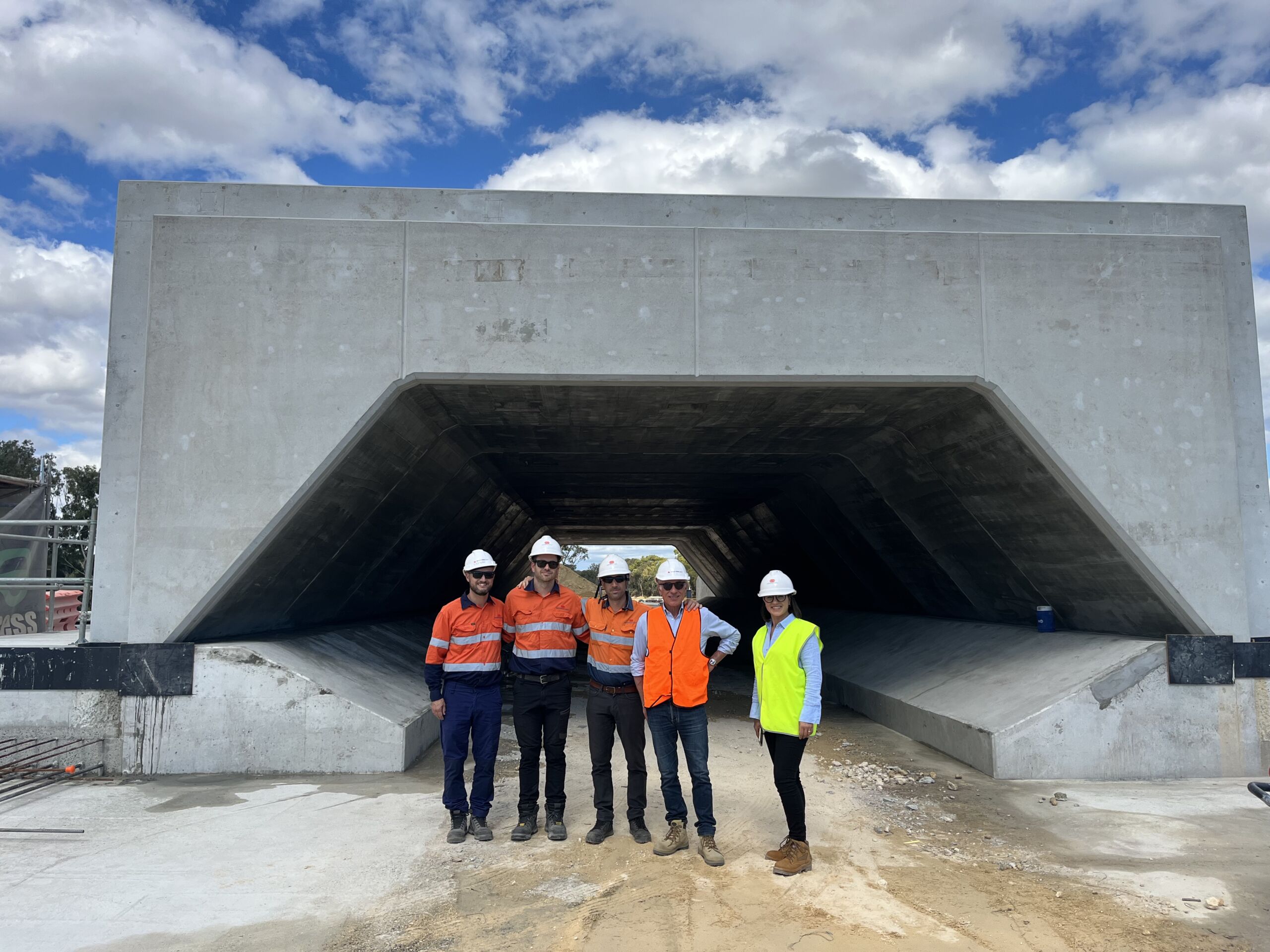 Engineers on site at the Phase 2 Stephenson Avenue Extension in Western Australia.