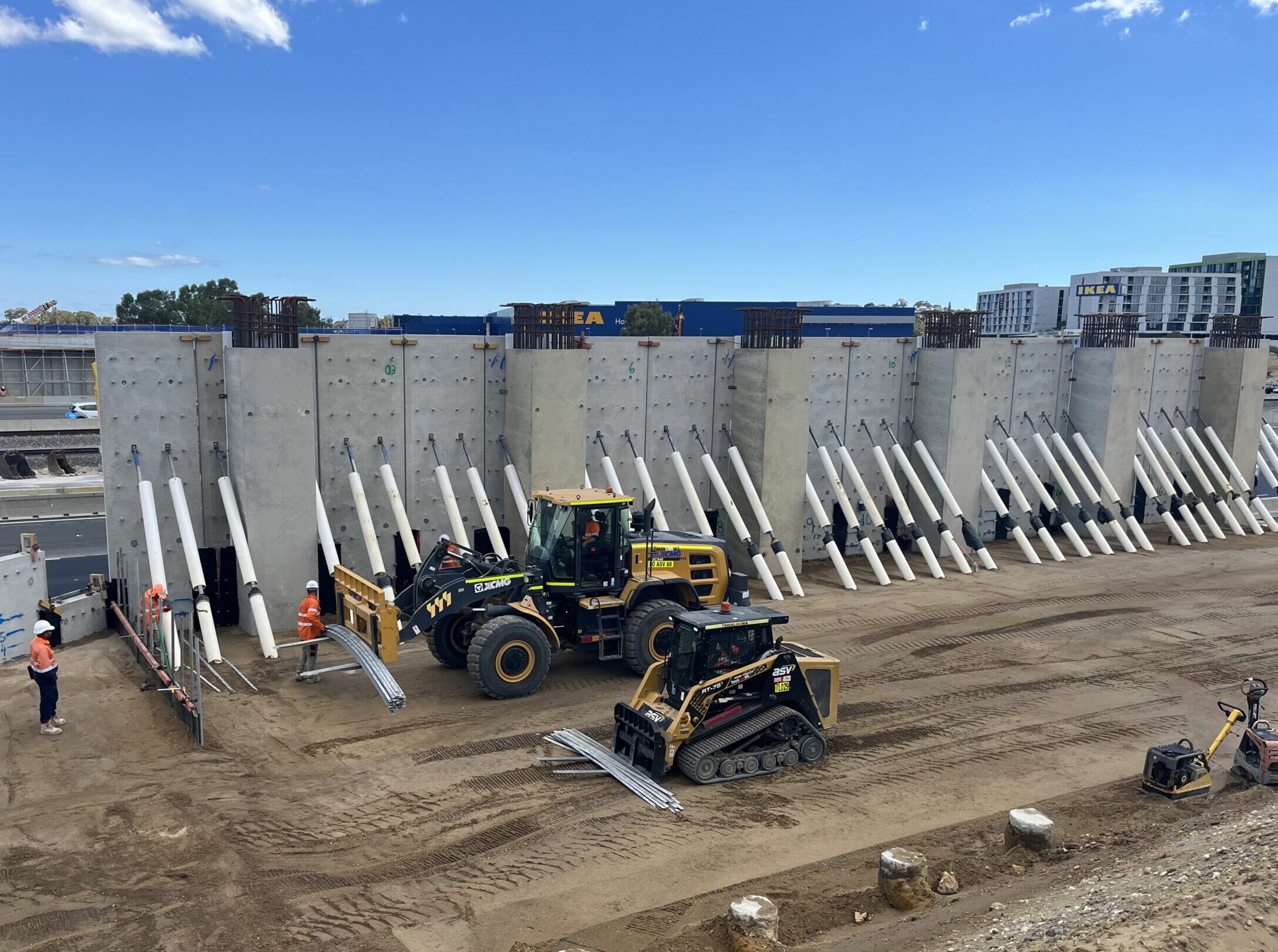 TerraTilt® and TerraPlus® mechanically stablised earth (MSE) walls support Queensland’s mega rail project, Cross River Rail.